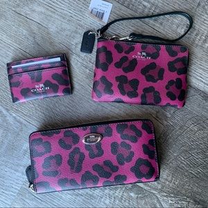 Coach Deep Pink Leopard Print